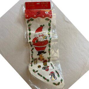 Christmas Stocking 1987 Xmas Holiday Decor Collectible Decoration Santa